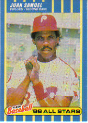 1988 Fleer Baseball All-Stars Baseball Cards   035      Juan Samuel